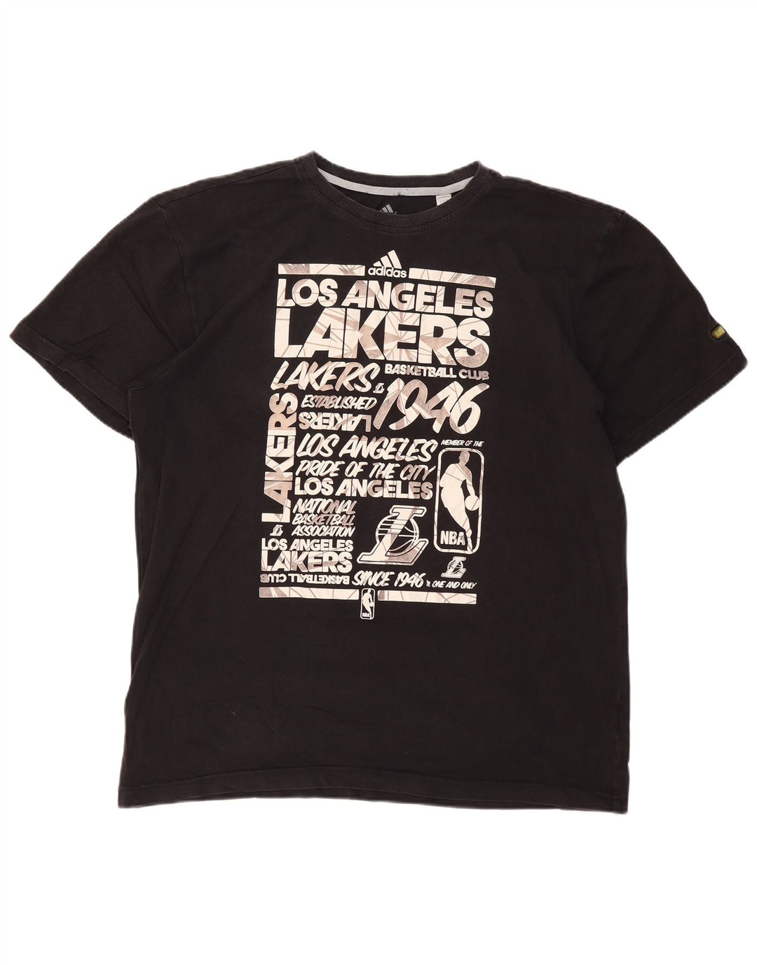 Tricou grafic ADIDAS pentru bărbați Los Angeles Lakers Top 2XL bumbac negru