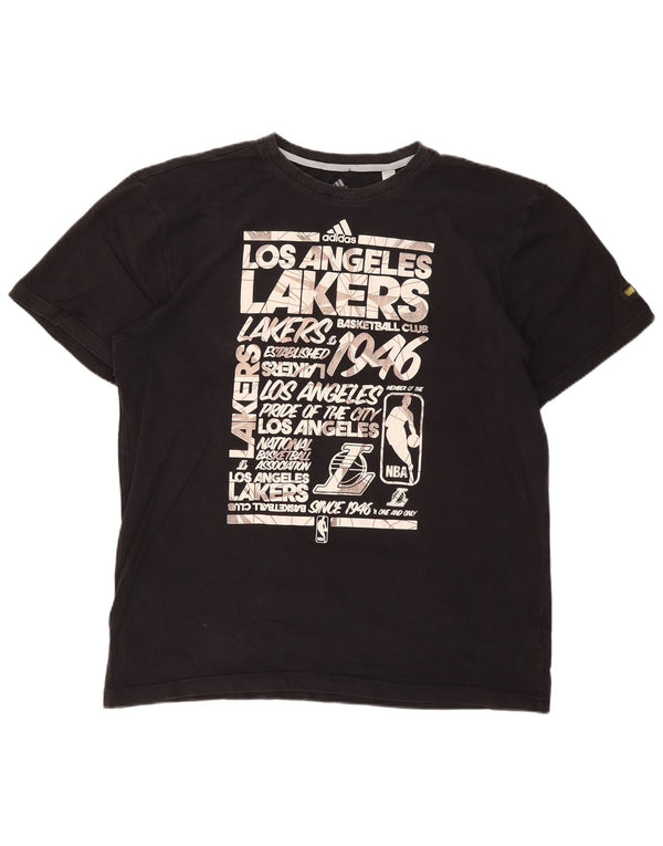 Tricou grafic ADIDAS pentru bărbați Los Angeles Lakers Top 2XL bumbac negru