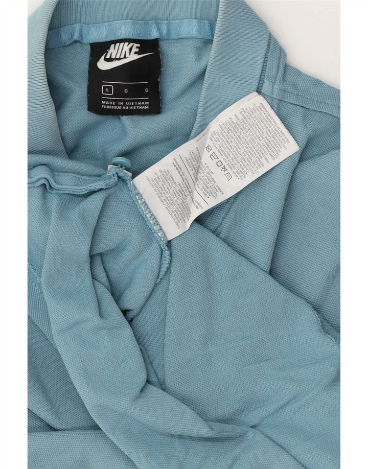 Tricou polo Nike pentru bărbați, mare, albastru, bumbac