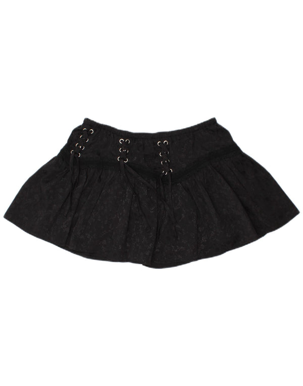 Fusta pentru femei Miss Selfridge UK 14 mare, negru, cu flori din poliester
