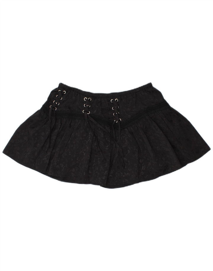 Fusta pentru femei Miss Selfridge UK 14 mare, negru, cu flori din poliester