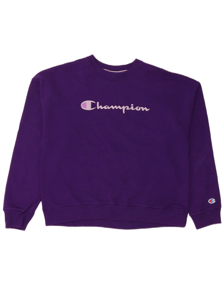 Pulover pentru femei Champion din bumbac violet mediu UK 14