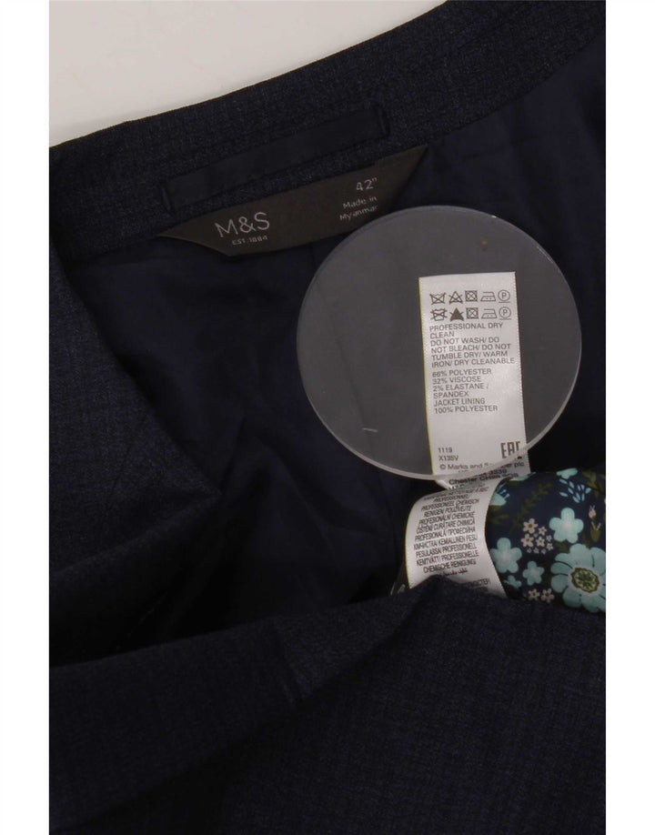 Jachetă pentru bărbați Marks & Spencer, cu 2 nasturi, UK 42 Poliester mare bleumarin