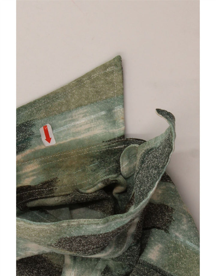 Cămașă cu mânecă scurtă pentru bărbați VINTAGE, mare, verde, geometrică