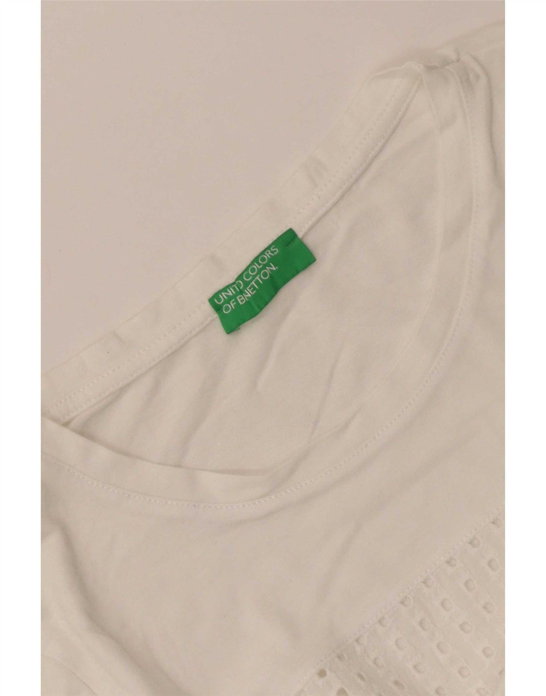 Tricou Benetton pentru femei Top UK 10 Small White
