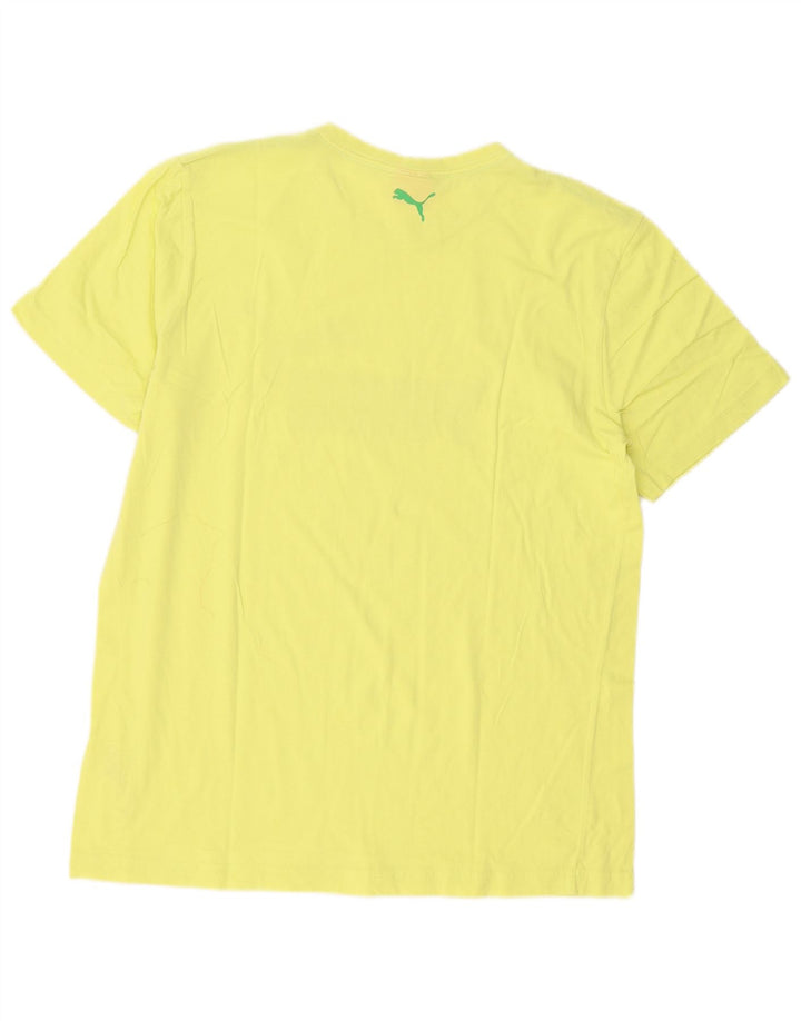 Tricou grafic Puma pentru bărbați Top mare din bumbac galben