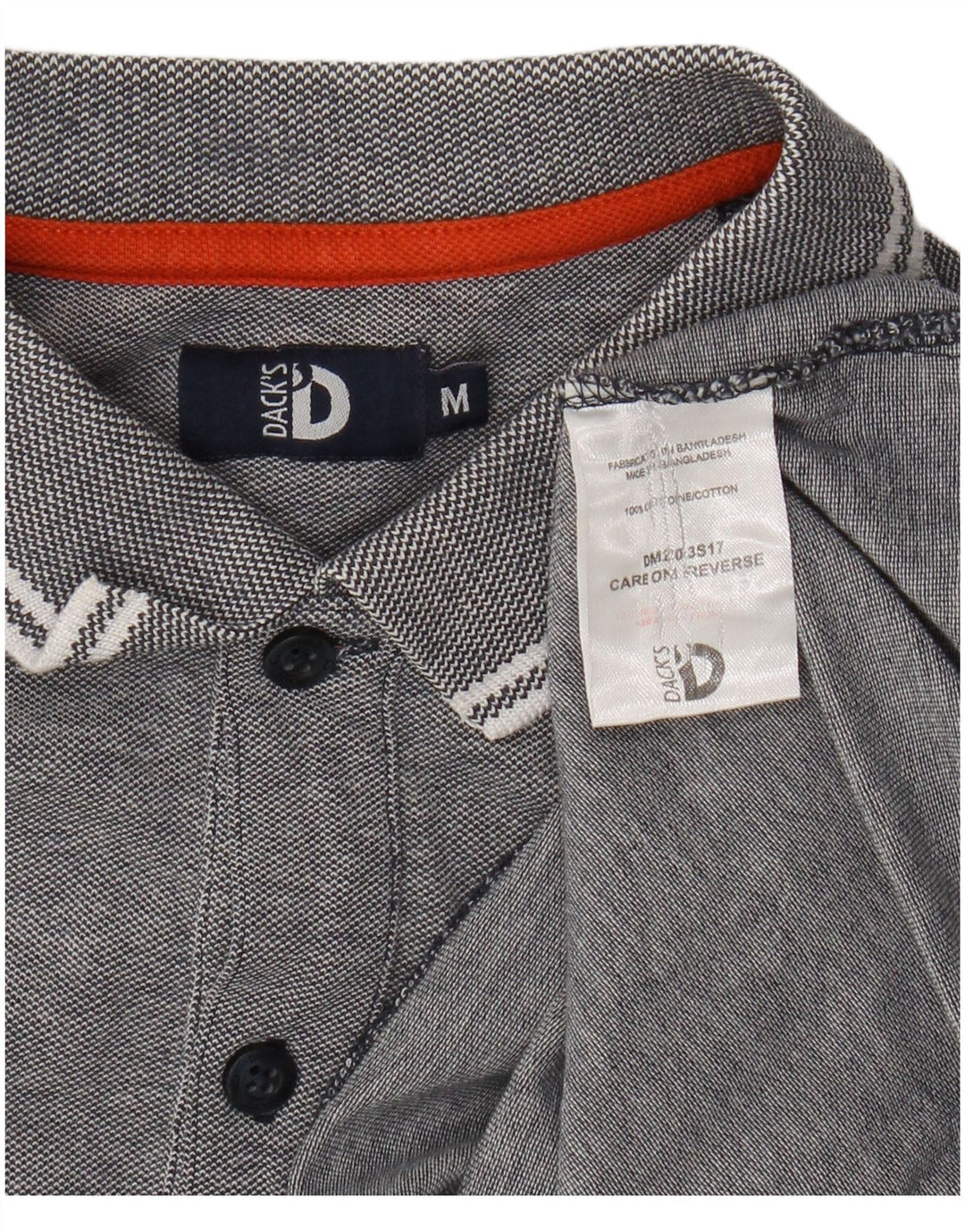 Tricou polo pentru bărbați Dack, bumbac gri mediu
