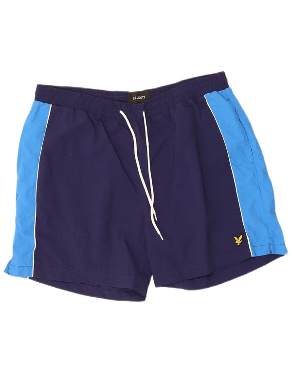 Pantaloni scurți de înot Lyle & Scott pentru bărbați, 2XL, albastru bleumarin, nailon color bloc