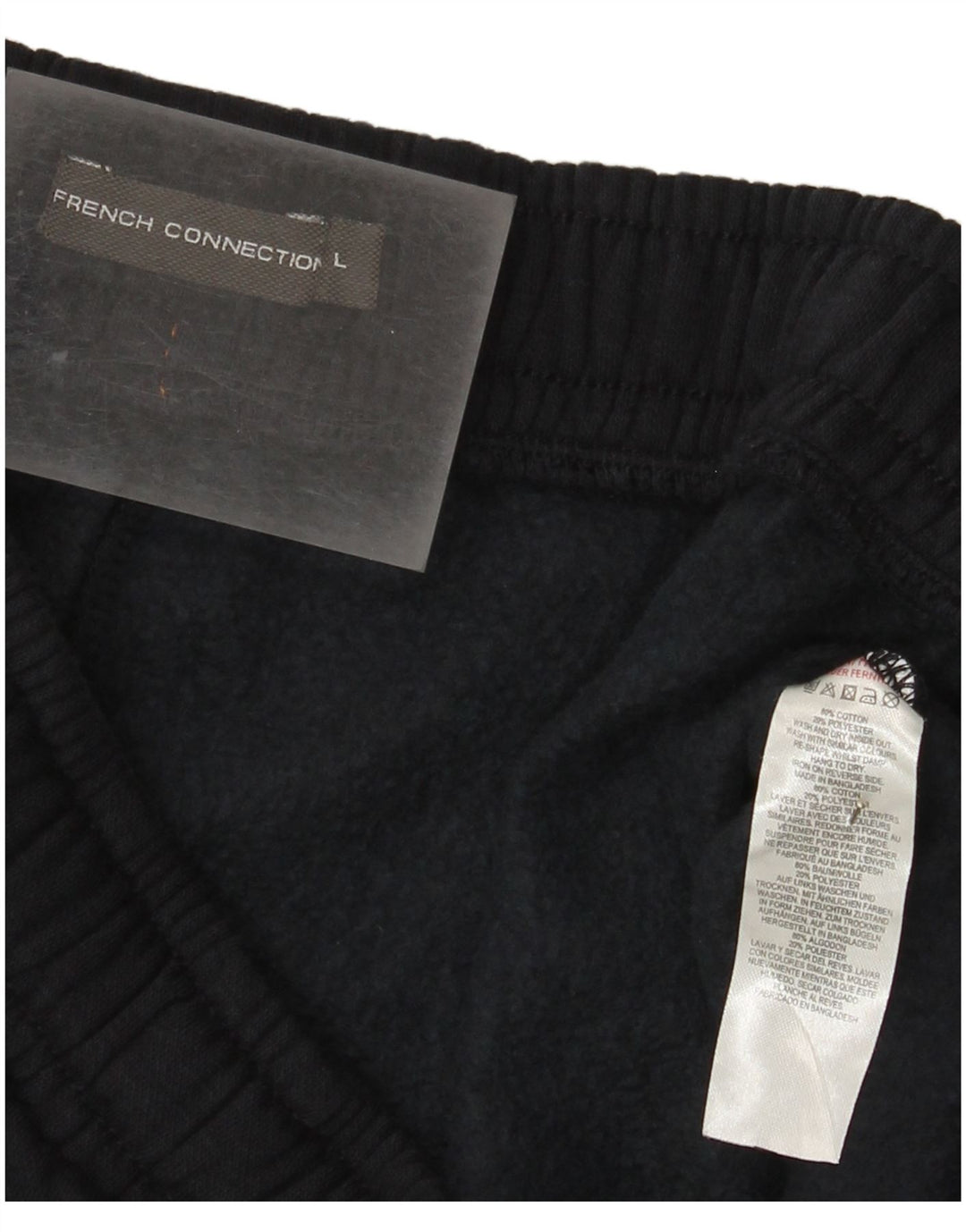 Pantaloni scurti sport pentru bărbați French Connection, bumbac, negru