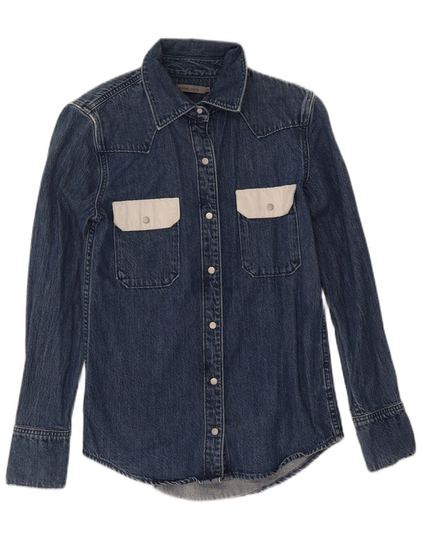 Cămașă de blugi pentru femei Calvin Klein Jeans UK 6 XS bleumarin, bumbac color bloc