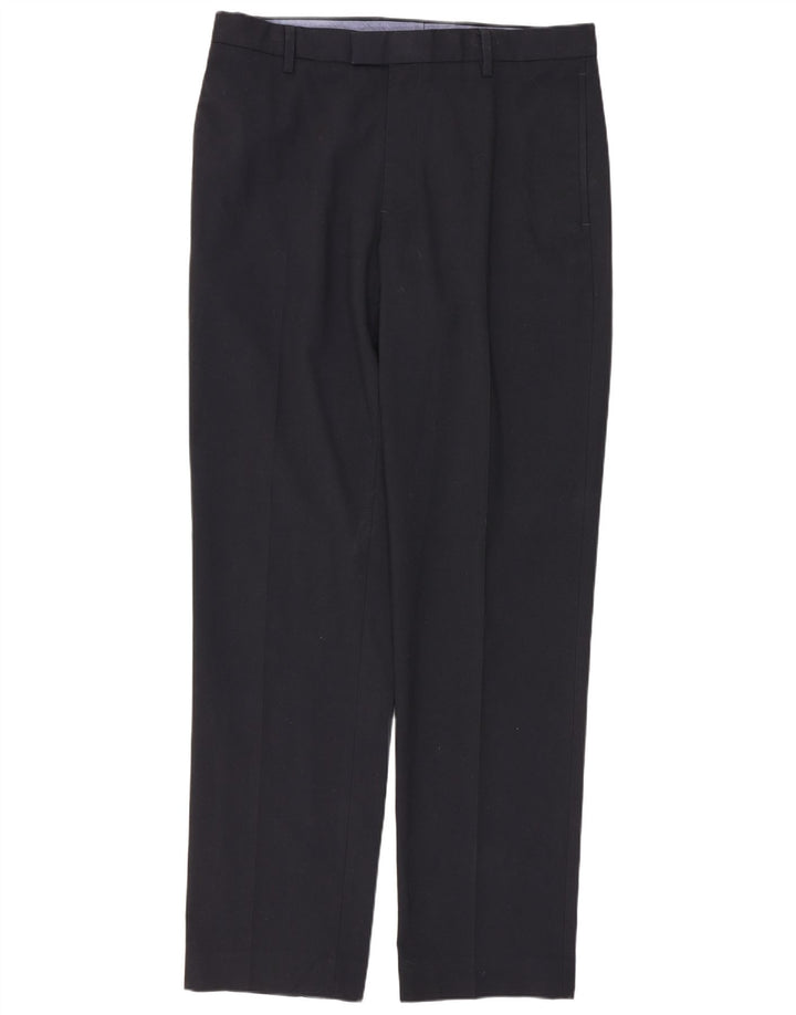 Pantaloni de costum drepți croiți pentru bărbați Marks & Spencer L34 L33 bleumarin