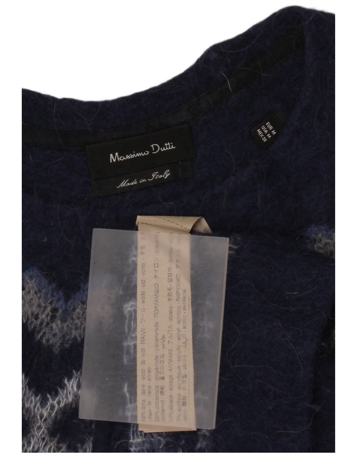 Pulover pentru damă Massimo Dutti cu gât de barcă UK 14 Medium Bleumarin