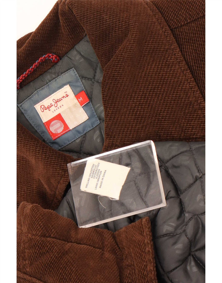 Jachetă pentru femei PEPE Jeans UK 14, bumbac maro mediu