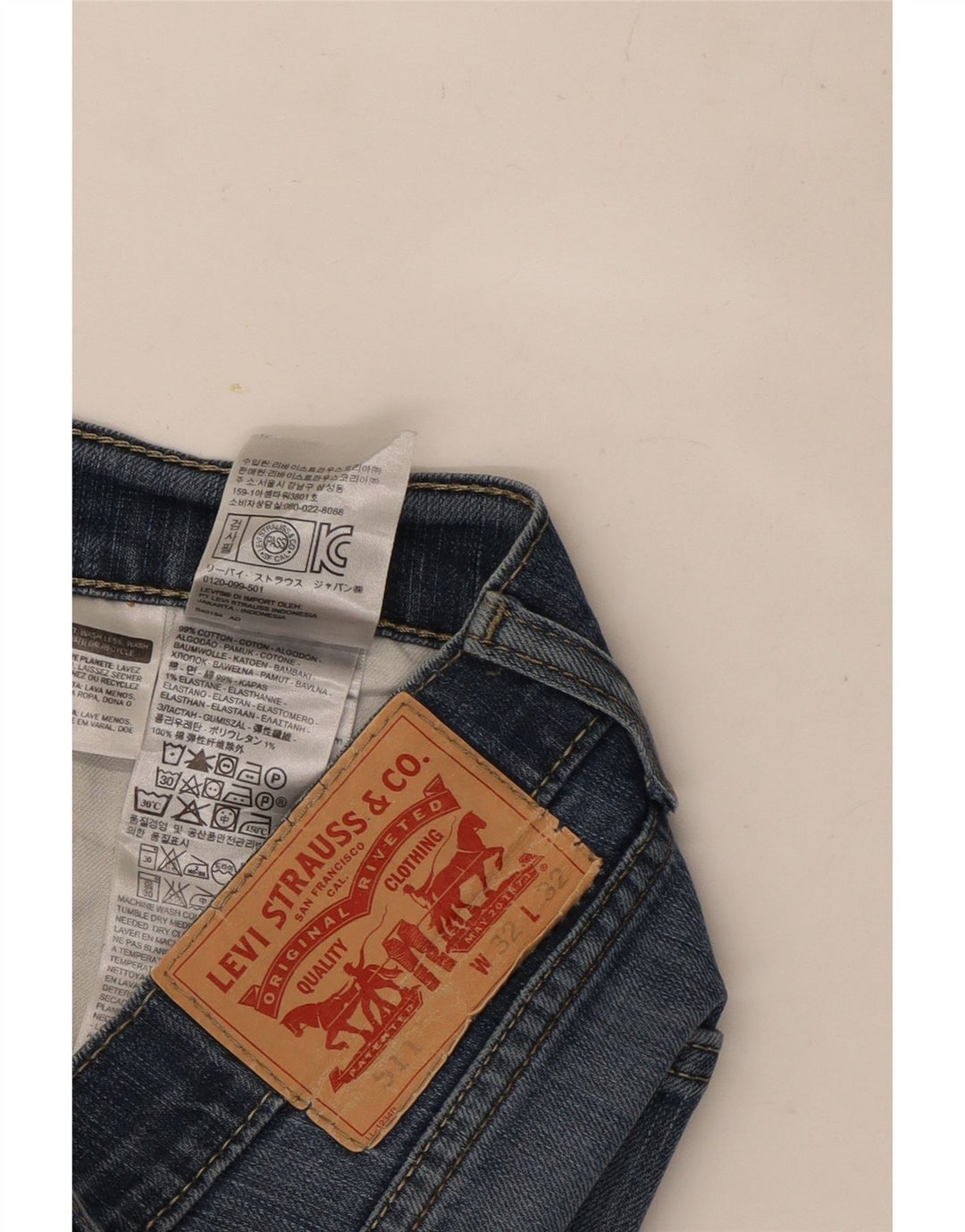 Blugi Levi's 511 Slim pentru bărbați W32 L26 Bumbac albastru