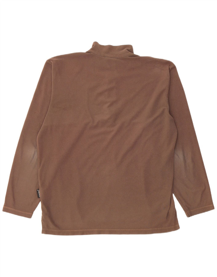 Pulover pentru bărbați Jack Wolfskin, cu fermoar complet, din lână, maro mare