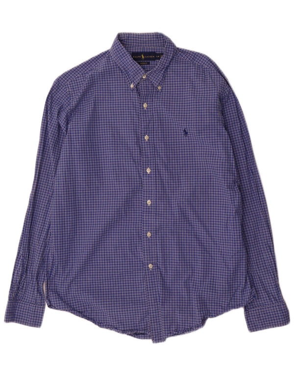 Cămașă personalizată pentru bărbați Ralph Lauren, mare, albastru, din bumbac