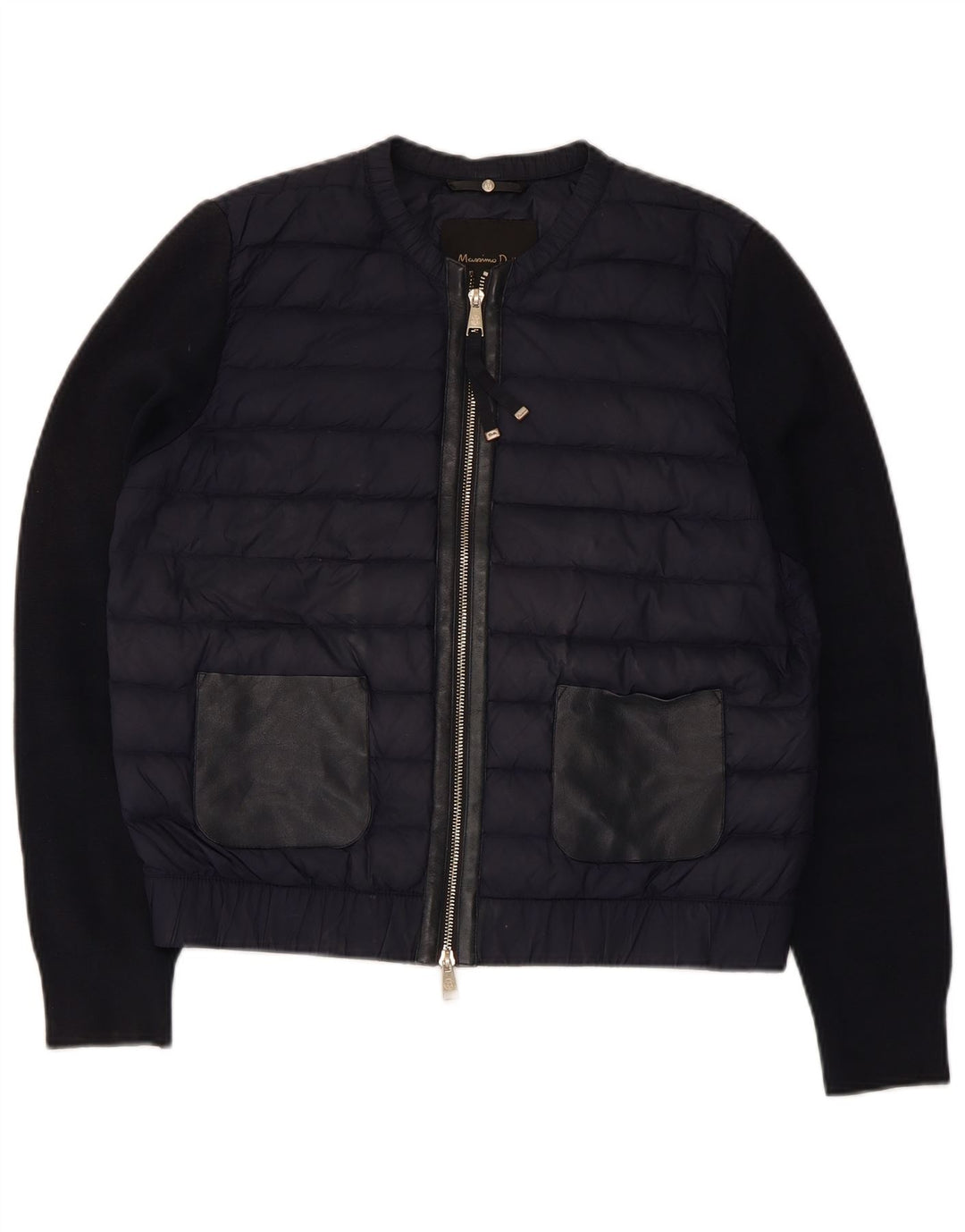 Jachetă căptușită pentru femei Massimo Dutti UK 14 Medium Navy Blue Marine