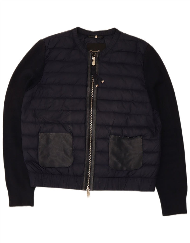 Jachetă căptușită pentru femei Massimo Dutti UK 14 Medium Navy Blue Marine