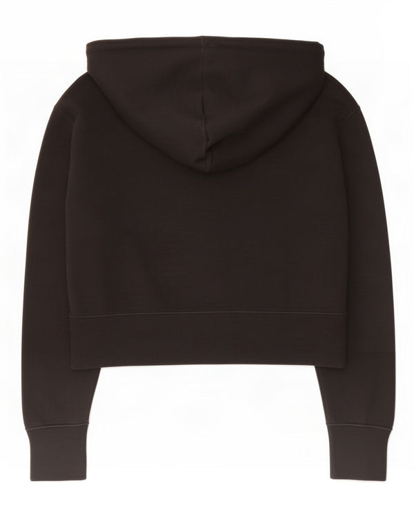 Pulover pentru femei Champion Crop Zip Hoodie UK 10 Bumbac negru mic