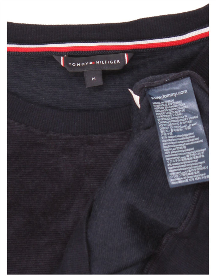 Hanorac pentru bărbați Tommy Hilfiger cu grafic din velur Pulover mediu bleumarin