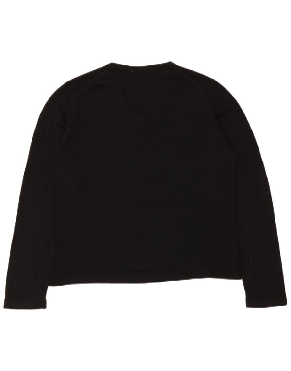 Crop Top pentru femei Marks & Spencer cu mânecă lungă UK 14 Medium Black Acrylic