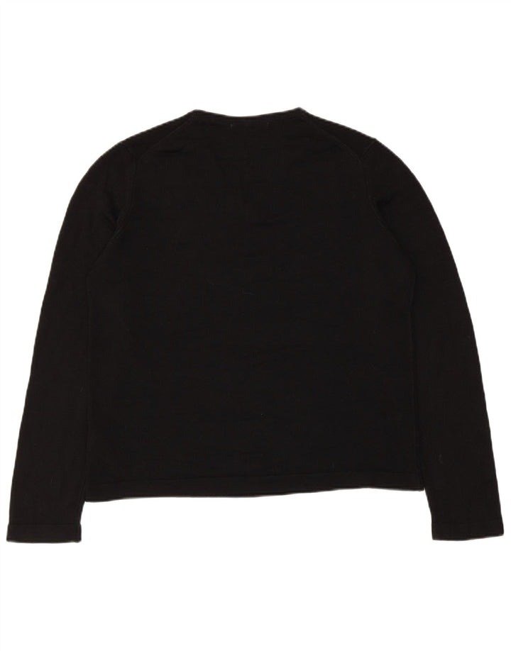 Crop Top pentru femei Marks & Spencer cu mânecă lungă UK 14 Medium Black Acrylic