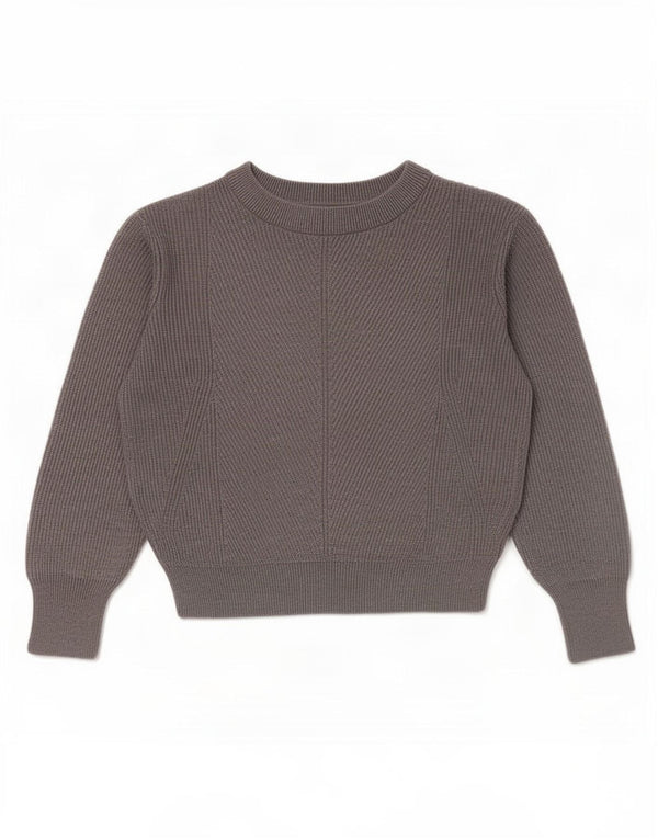 Pulover pentru femei Marks & Spencer Crop Boat Gâtul UK 10 Small Gri