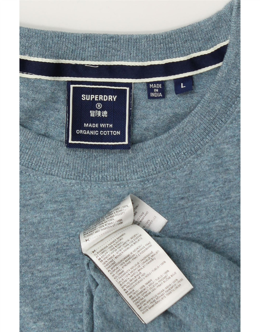 Tricou Superdry pentru bărbați Top mare, albastru, bumbac cu pete