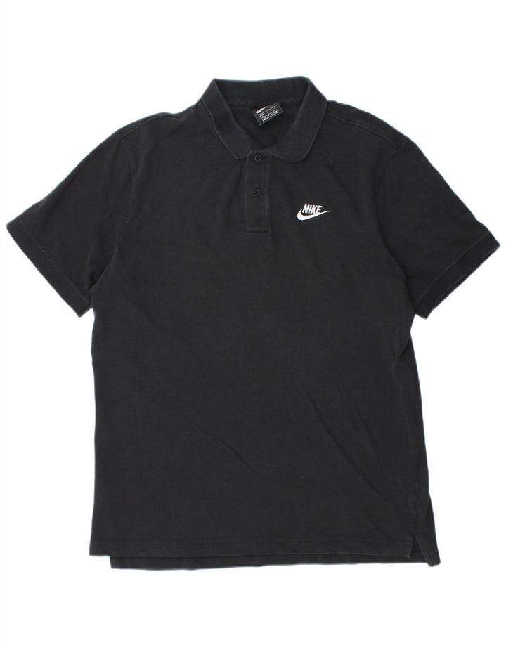 Tricou polo Nike pentru bărbați, mare, negru, bumbac
