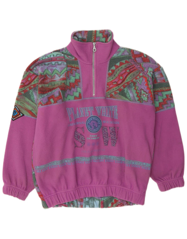 Jumper de schi pentru femei Santo Stefano cu grafică din lână UK 16, mare, roz geometric