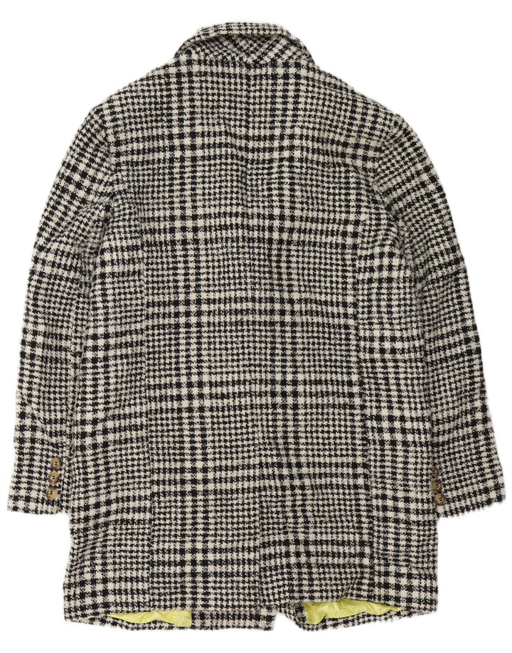 Palton dublu pentru femei Topshop UK 12 Medium Black Houndstooth