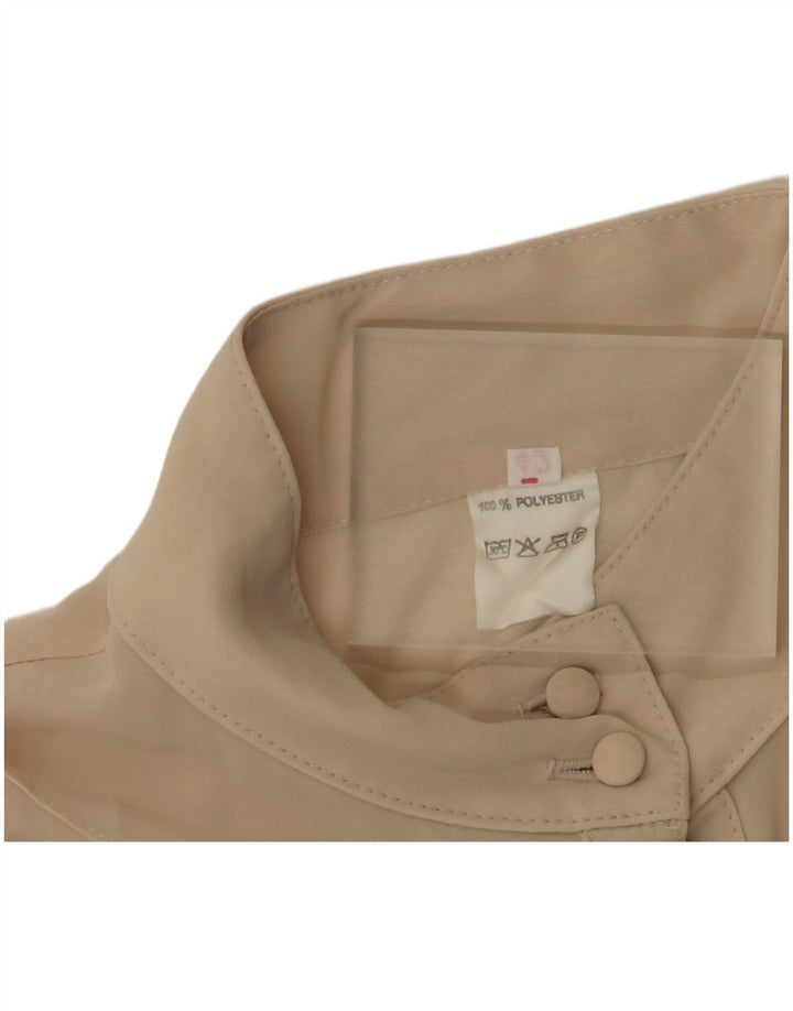 Bluză Cămașă Vintage Femei IT 42 Medium Bej Poliester
