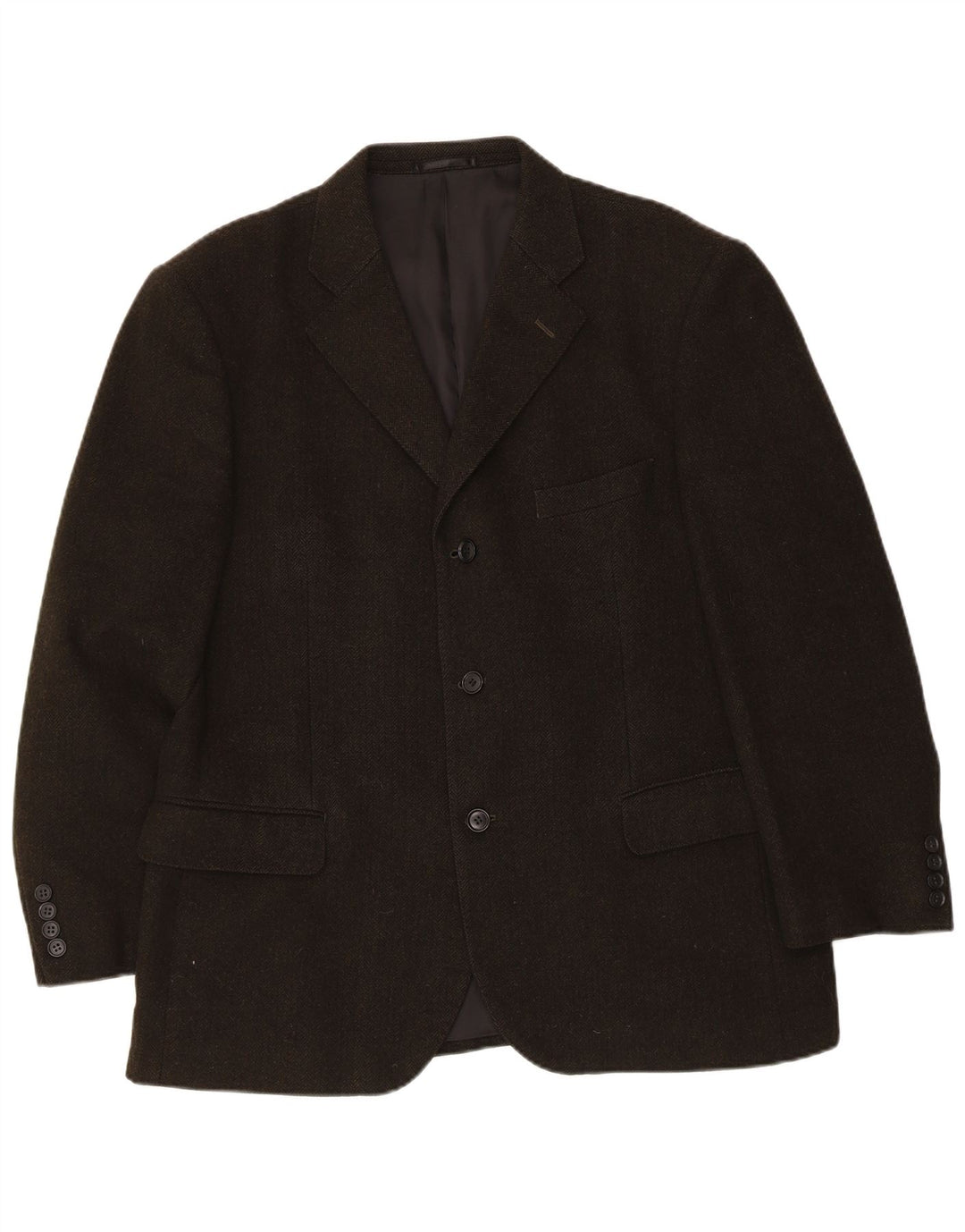 Jachetă vintage pentru bărbați cu 3 nasturi IT 54 2XL Kaki Cașmir în oase