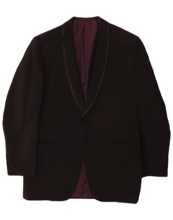 San Babila Jachetă pentru bărbați Milano cu 1 buton, UK 40, mare, neagră