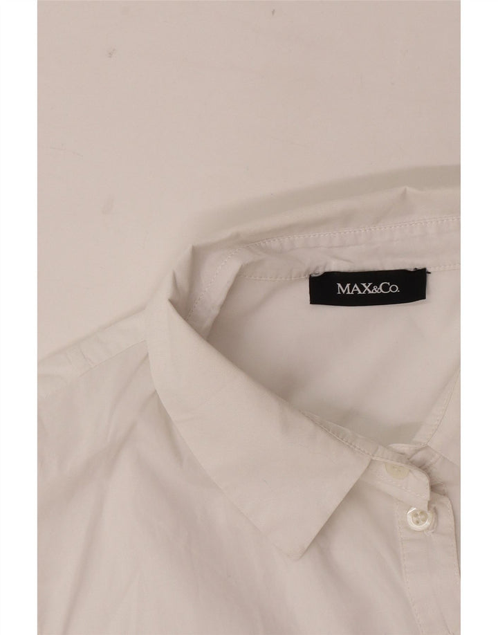 Bluză cămașă fără mâneci pentru femei Max & Co. UK 12 Medium White