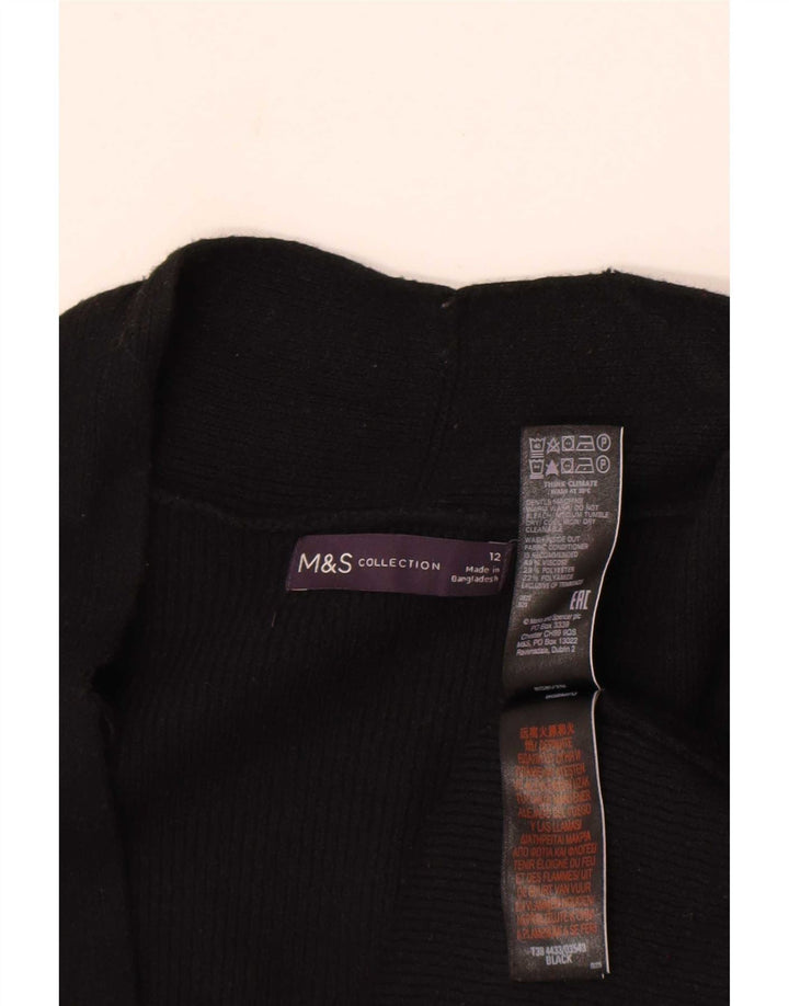 Pulover cardigan deschis pentru femei Marks & Spencer UK 12 Medium Negru