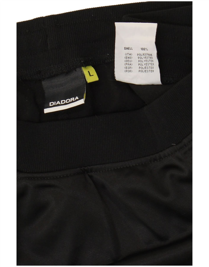 Pantaloni de trening Diadora pentru femei UK 16, mari, negru, poliester