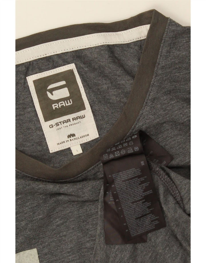 Tricou grafic pentru bărbați G-STAR Top mare din bumbac gri