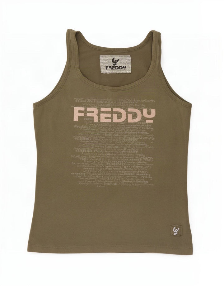 Top cu vestă cu grafică Freddy pentru femei IT 46/48 mare bumbac kaki