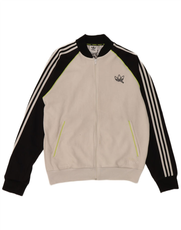 Jachetă de trening pentru bărbați Adidas, mare, alb, din poliester