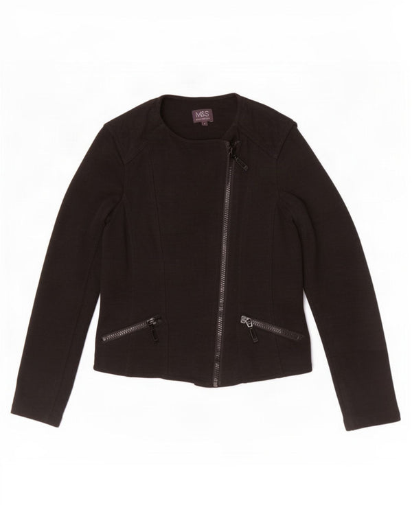 Jachetă pentru femei Marks & Spencer UK 8, bumbac negru mic
