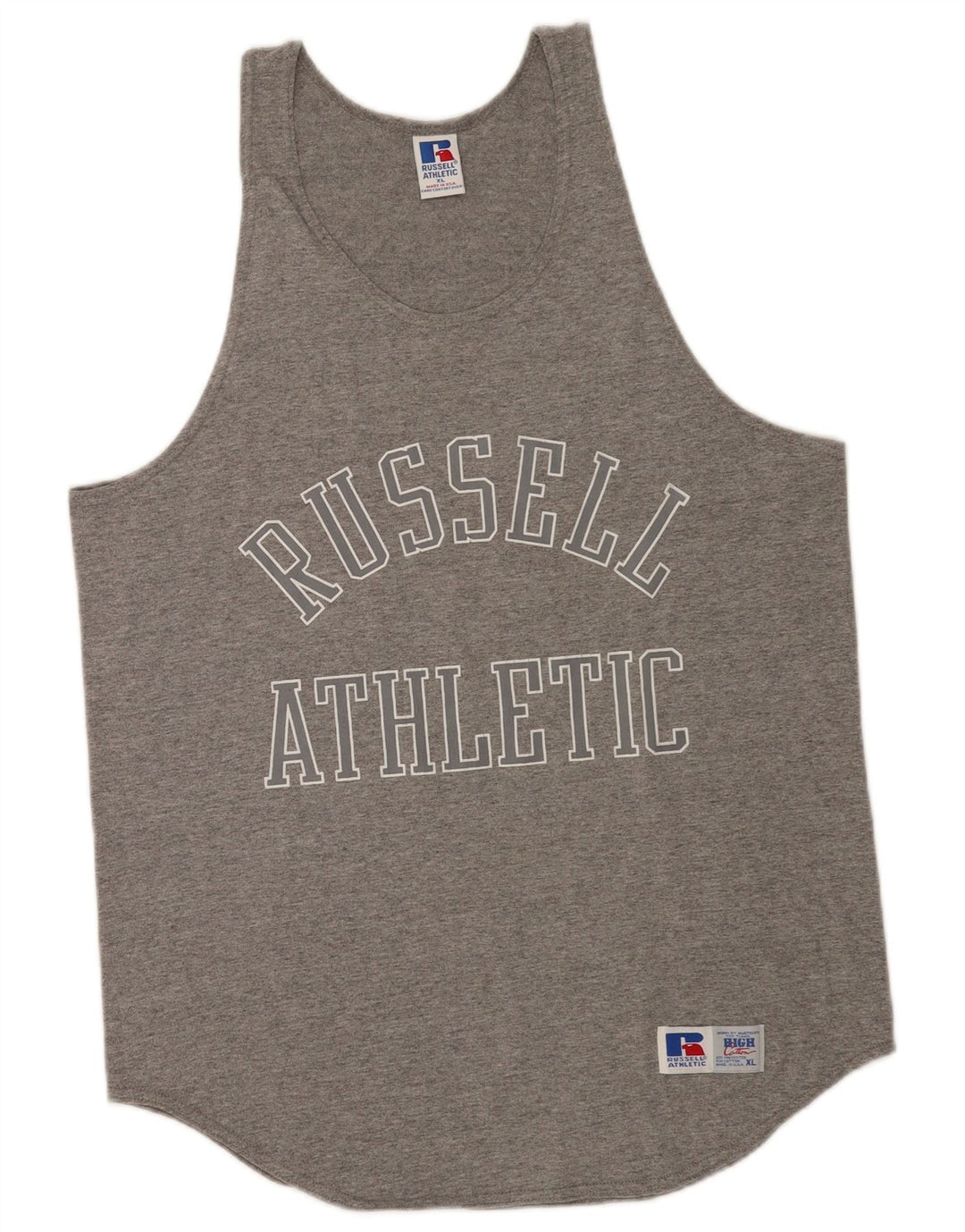 Vestă grafică pentru bărbați Russell Athletic Top XL poliester gri