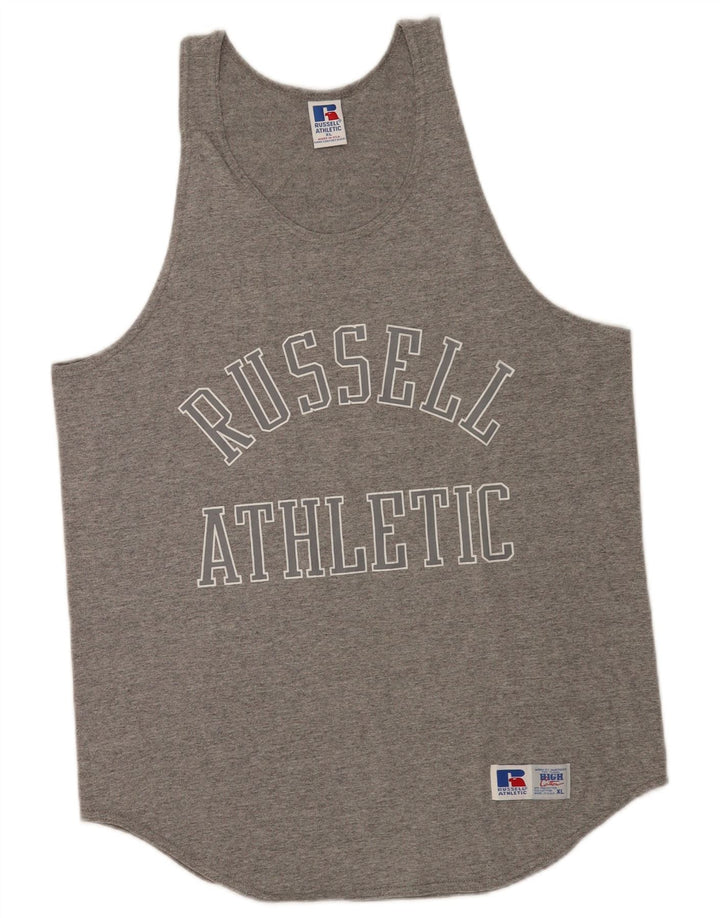 Vestă grafică pentru bărbați Russell Athletic Top XL poliester gri