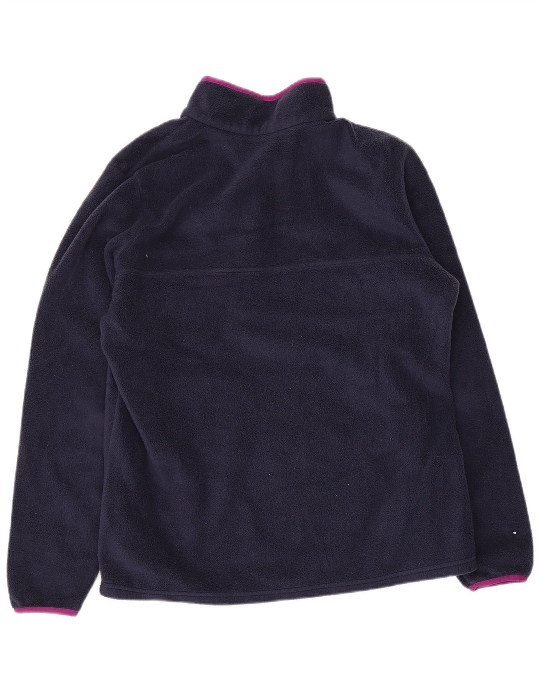 Pulover Columbia pentru femei, cu gât cu nasturi, fleece UK 16, mare, poliester bleumarin