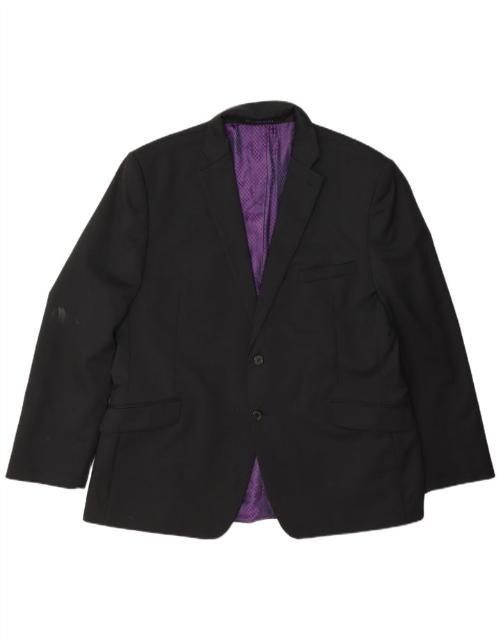 Sacou Ted Baker pentru bărbați cu 2 nasturi, UK 40, lână neagră mare