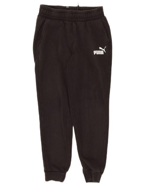 Puma Băieți Pantaloni Trening Pantaloni Joggeri 11-12 Ani Bumbac Negru
