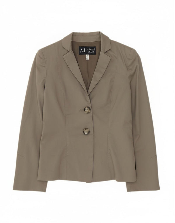 Jachetă Blazer pentru Damă Armani Jeans cu 2 Nasturi EU 40 Bumbac Gri Mediu