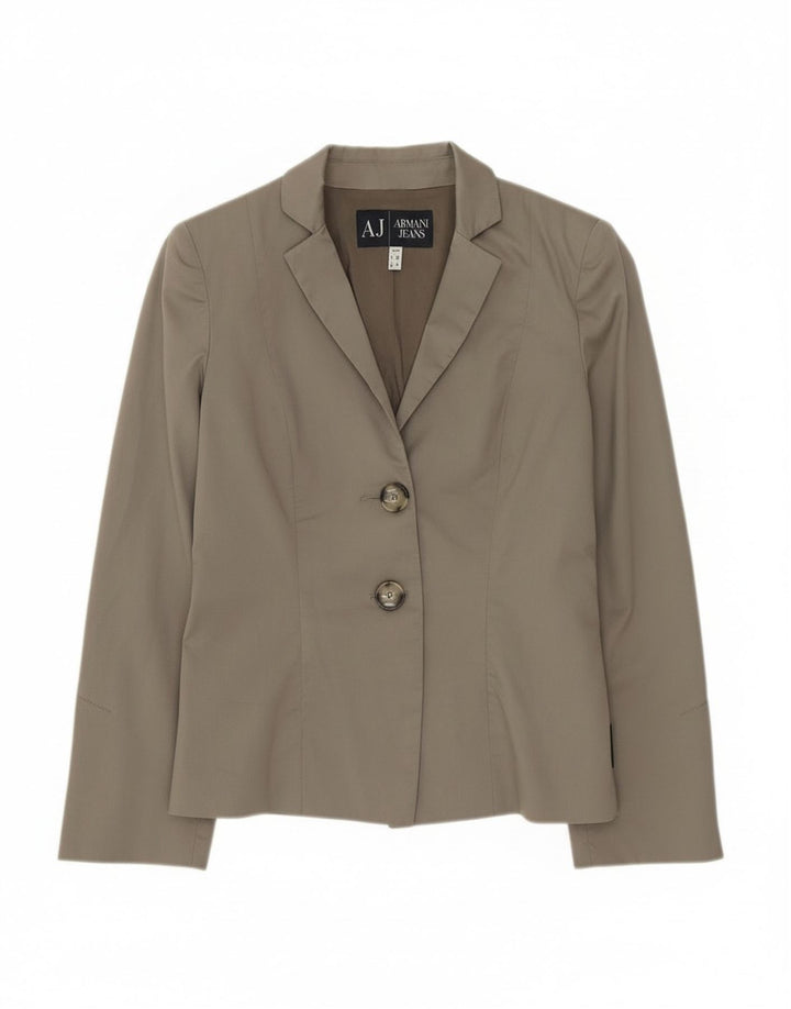 Jachetă Blazer pentru Damă Armani Jeans cu 2 Nasturi EU 40 Bumbac Gri Mediu