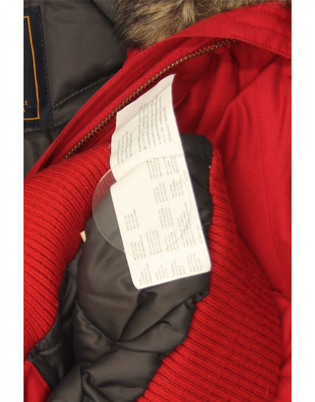 Jachetă căptușită cu glugă Woolrich pentru femei UK 14, mare, roșu, bumbac