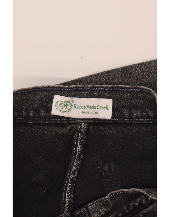 Bianca Maria Caselli Blugi Bootcut Femei IT 42 Medium W27 L30 Bumbac Negru